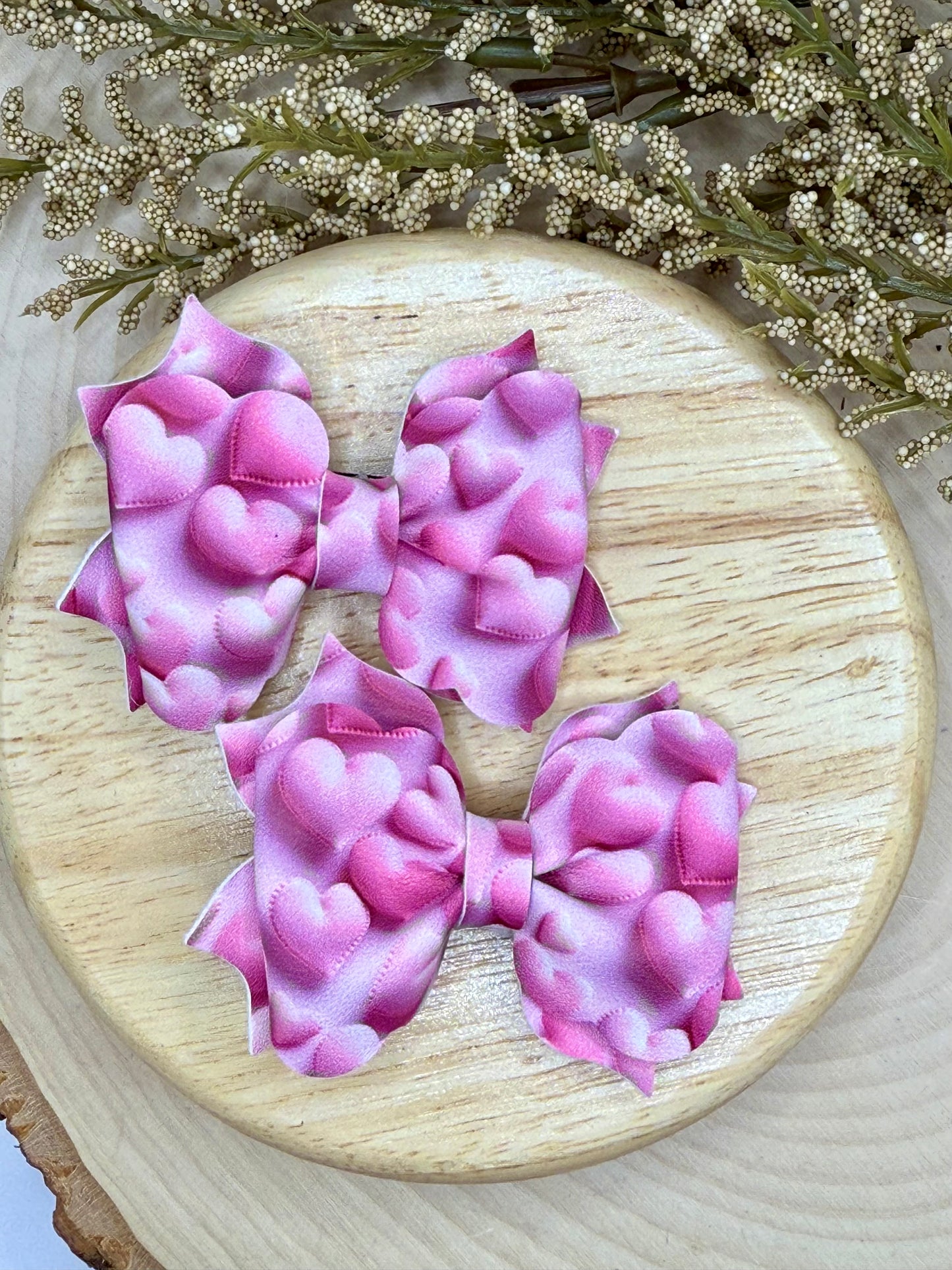 Small Poppy 3D Heart Piggies