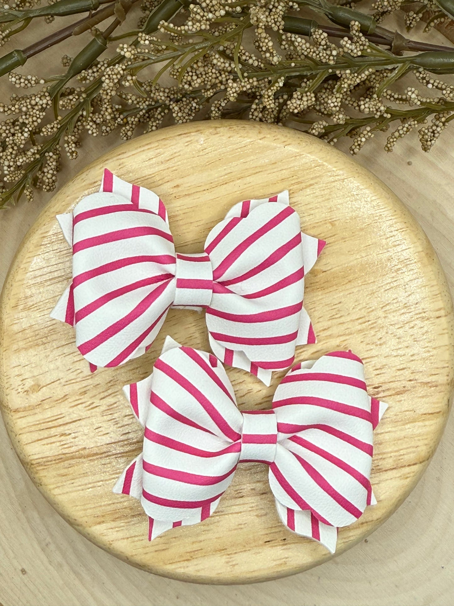 Small Poppy Pink Stripe Piggies