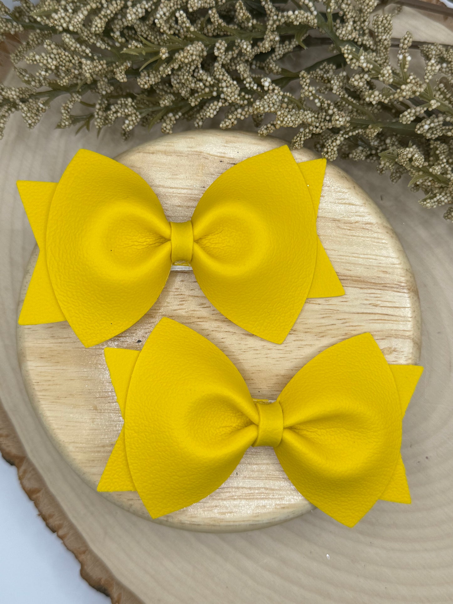 Large Leather Yellow Piggies