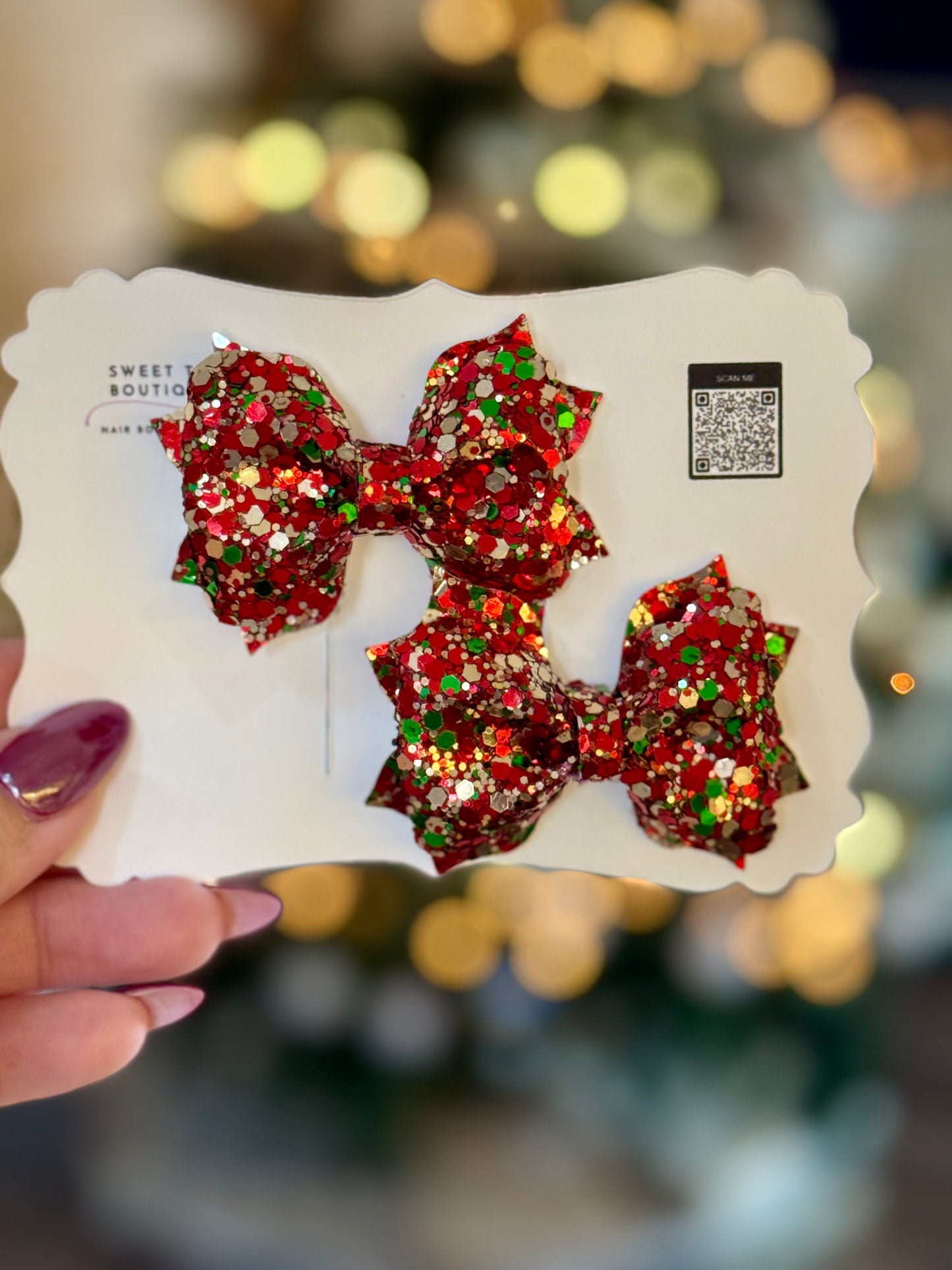 Small Poppy Christmas Glitter Piggies