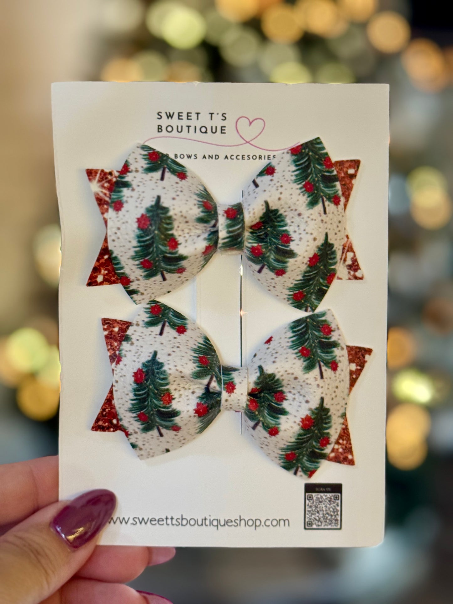 Large Leather Christmas Tree Piggies
