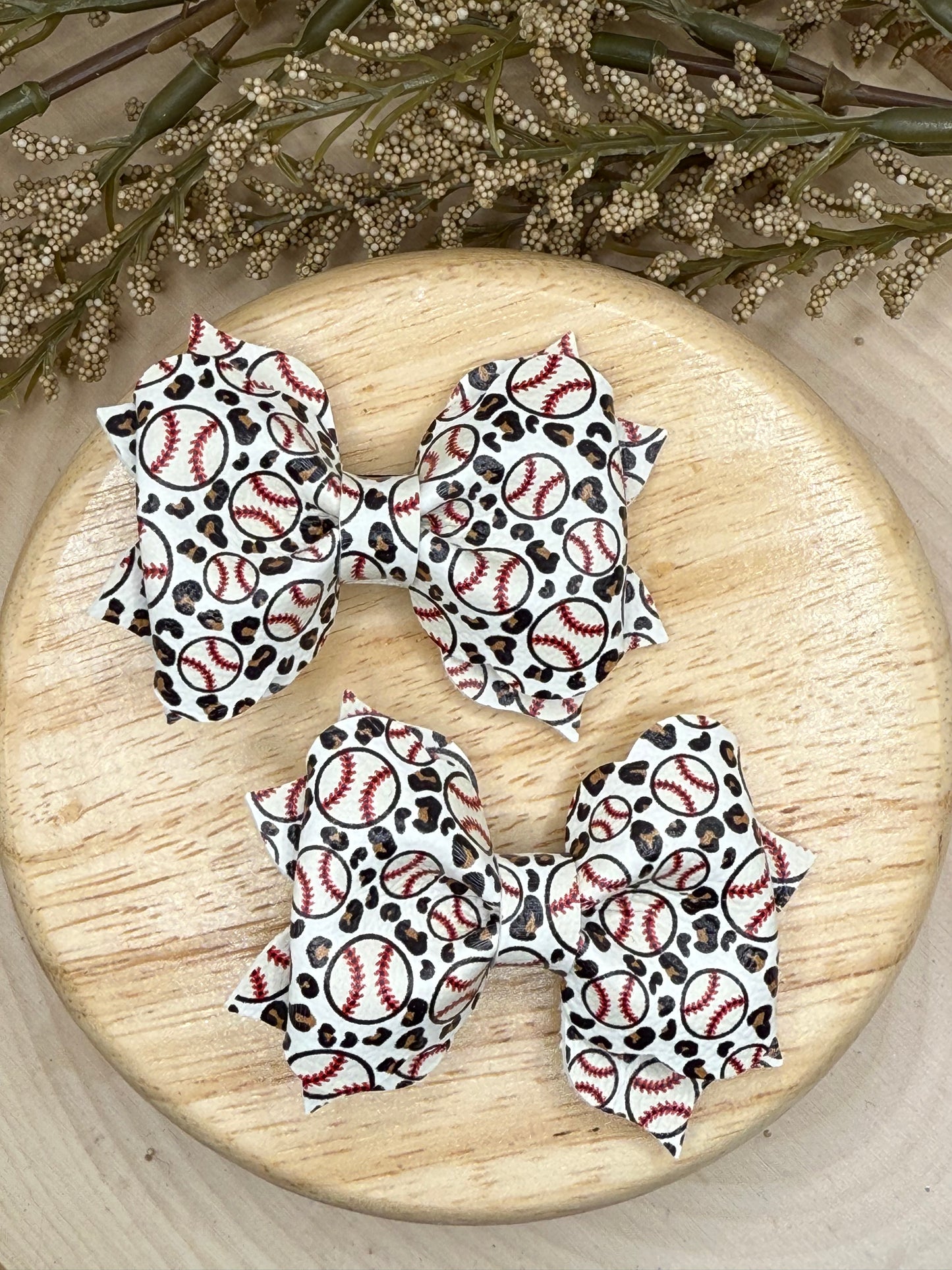 Small Poppy Baseball Cheetah Piggies