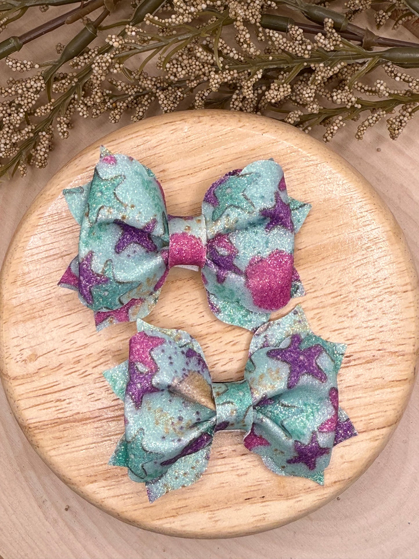 Small Poppy Shimmer Starfish Piggies