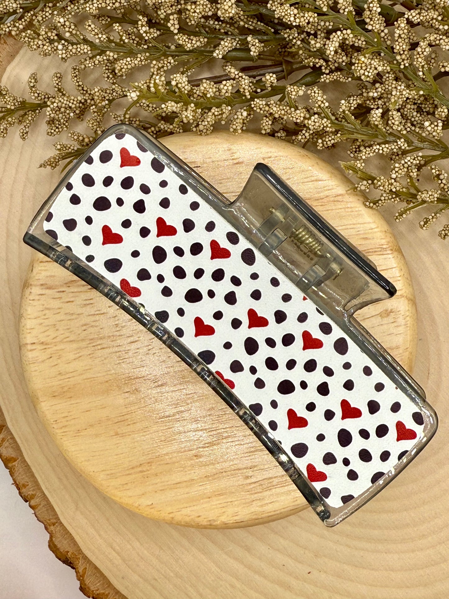 Valentine Leather Claw Clip