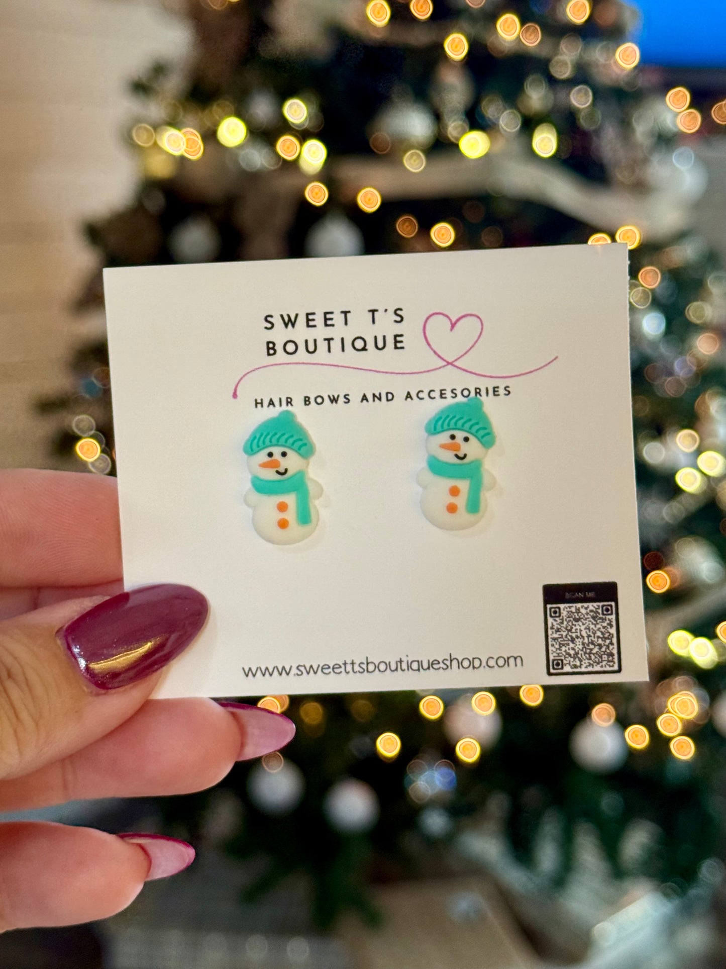 Snowman Stud Earrings