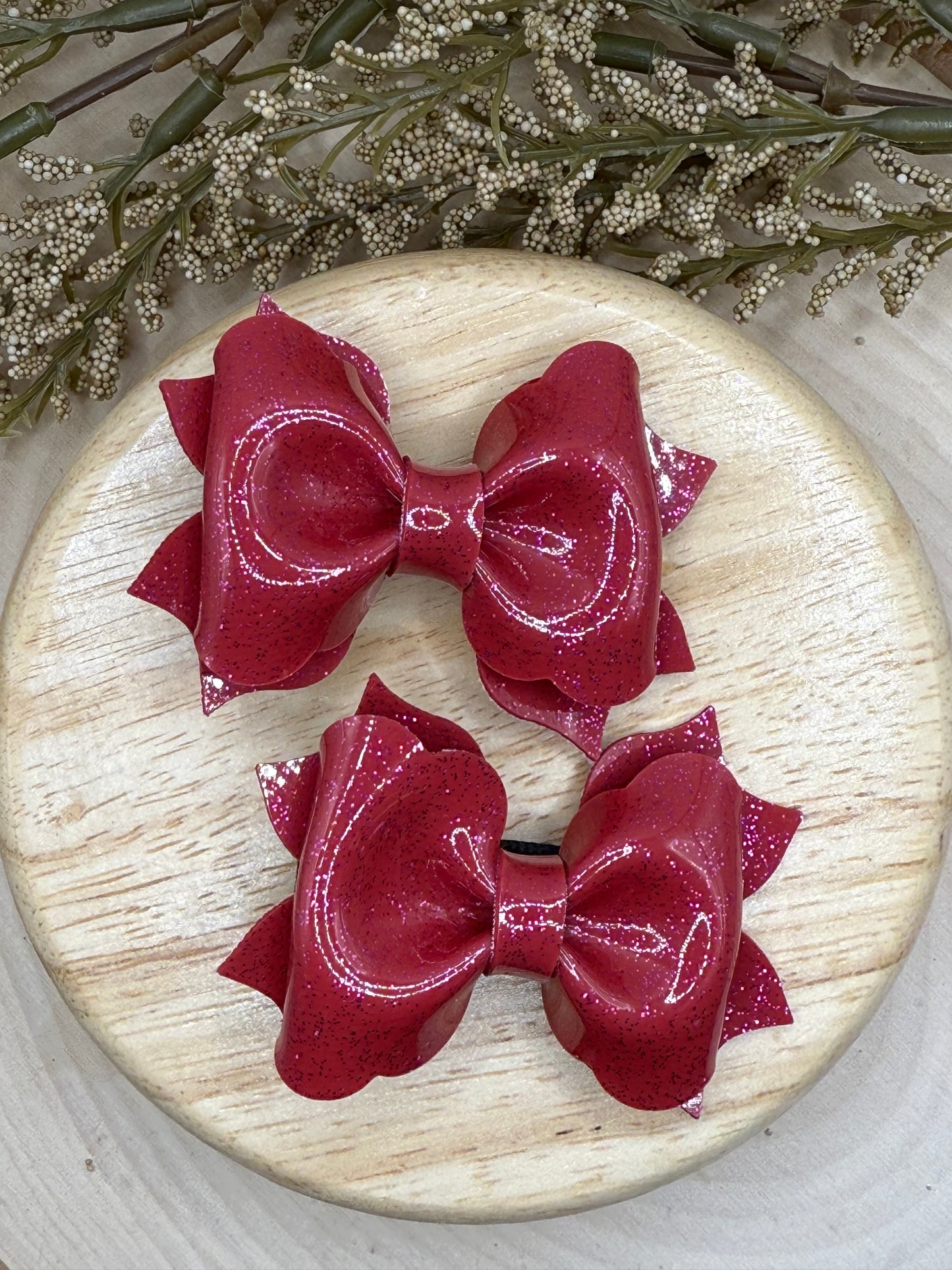 Small Poppy Cherry Shimmer Piggies