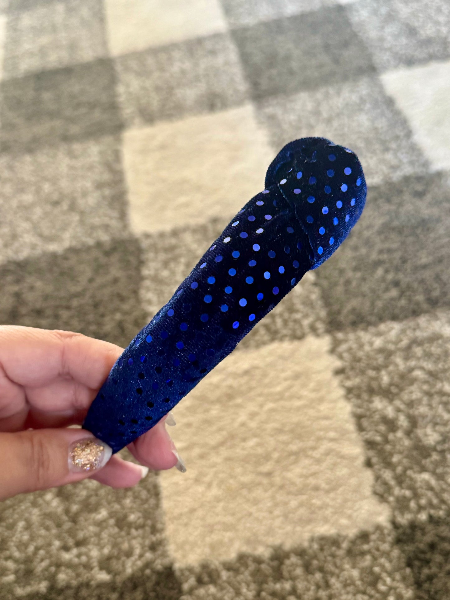 Blue Disco Knotted Headband
