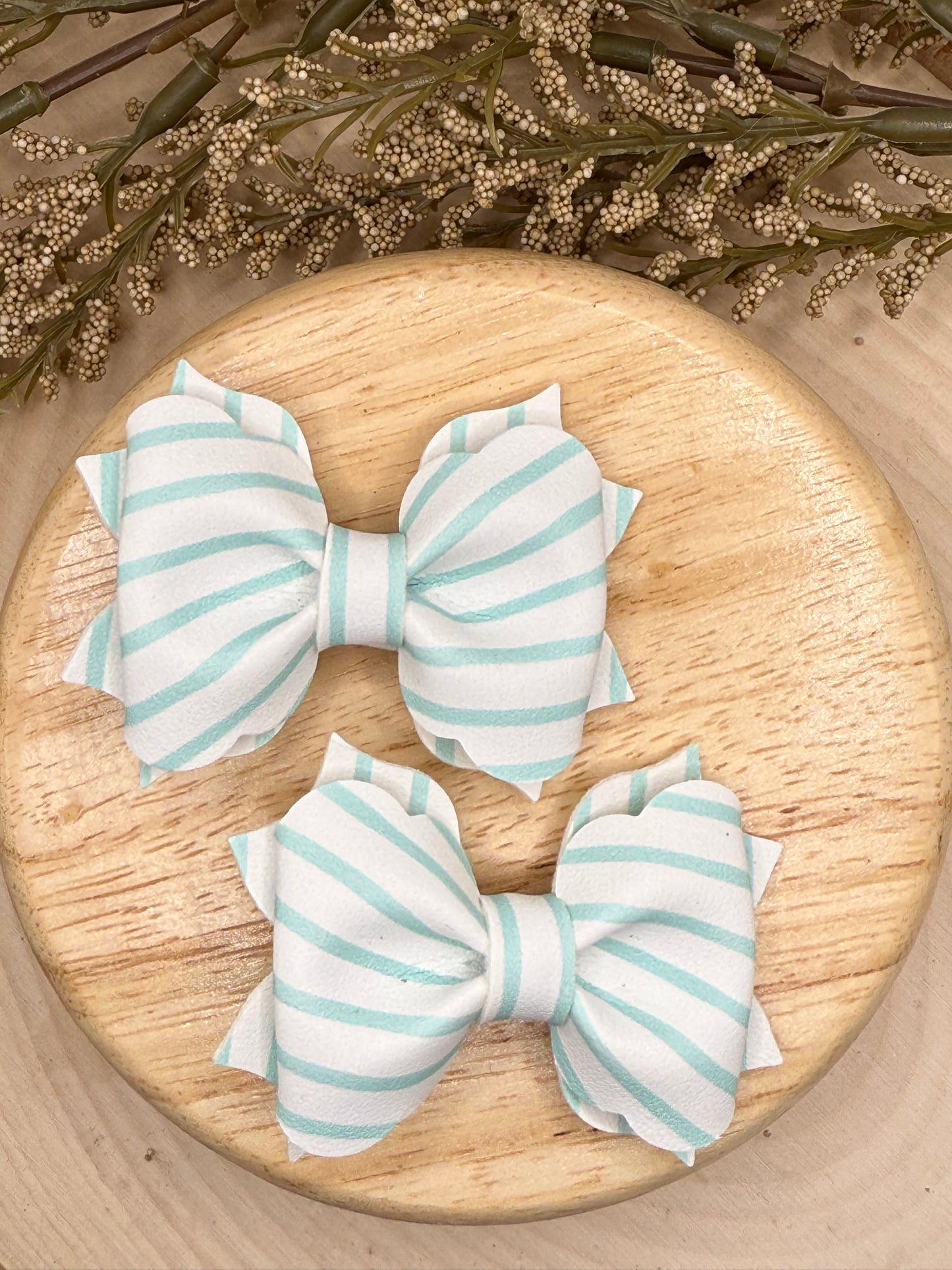 Small Poppy Teal Stripe Piggies