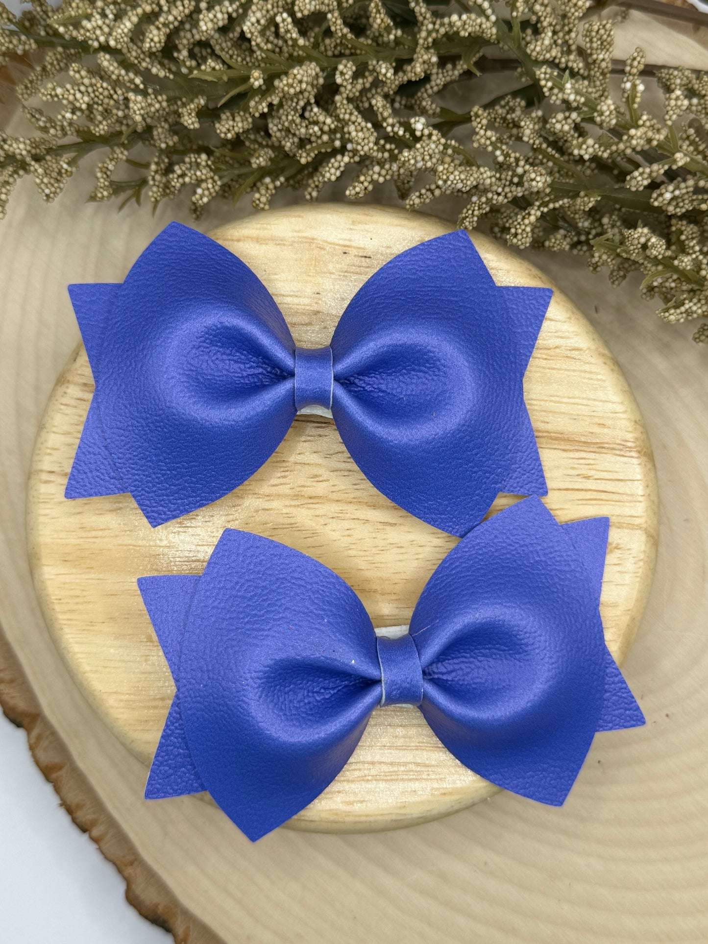 Large Leather Purple Blue Piggies