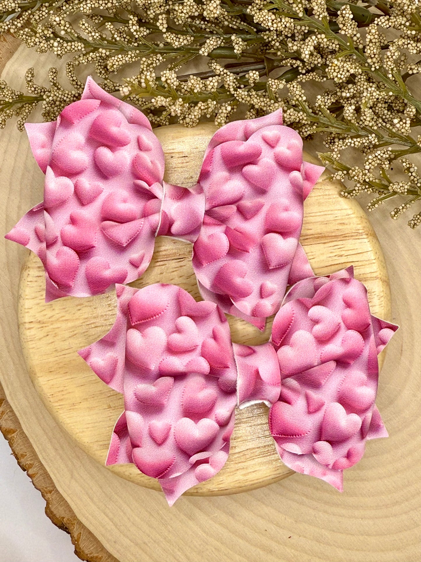Large Poppy 3D Heart Piggies