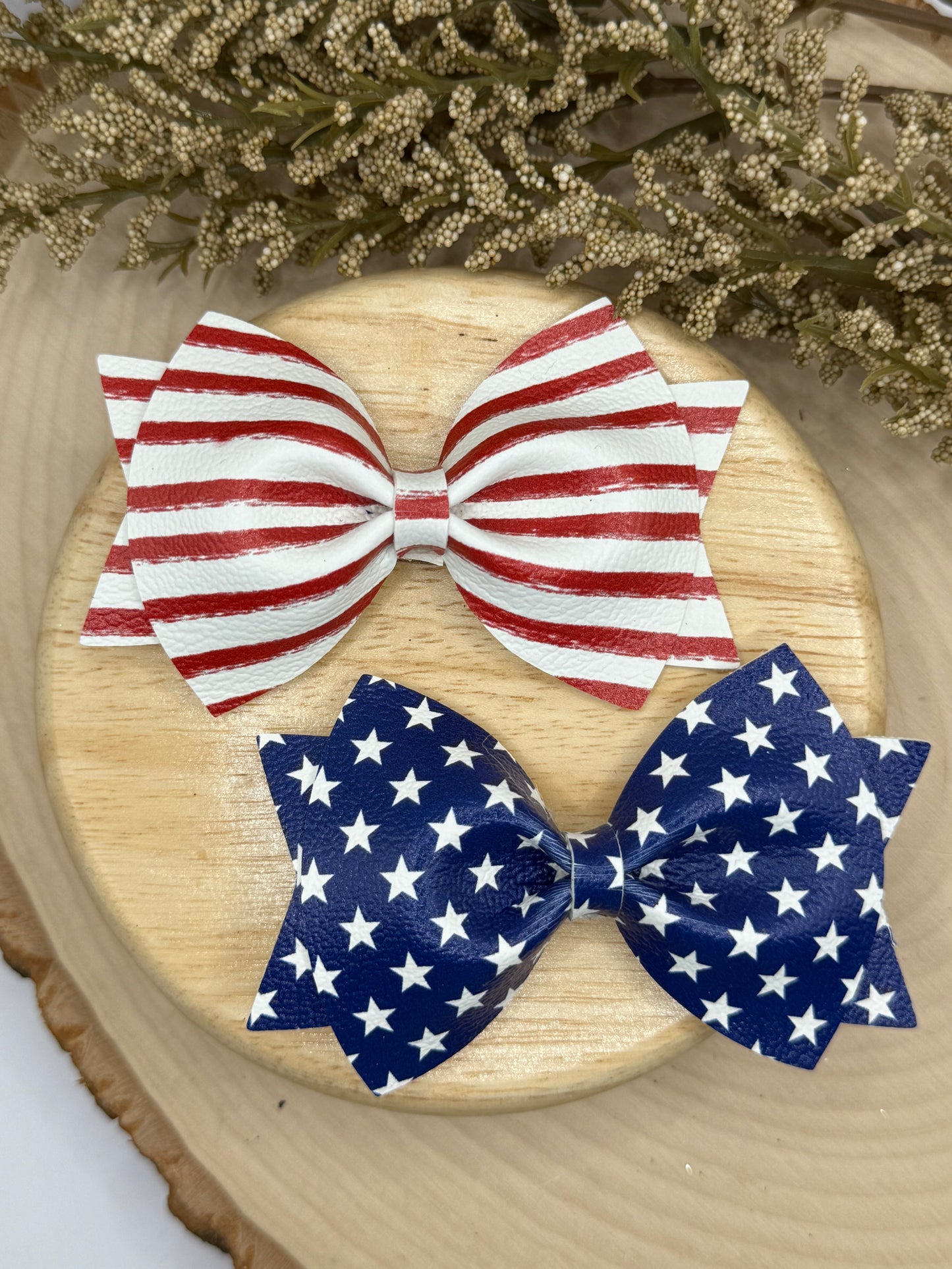 Large Leather Star and Stripes Piggies