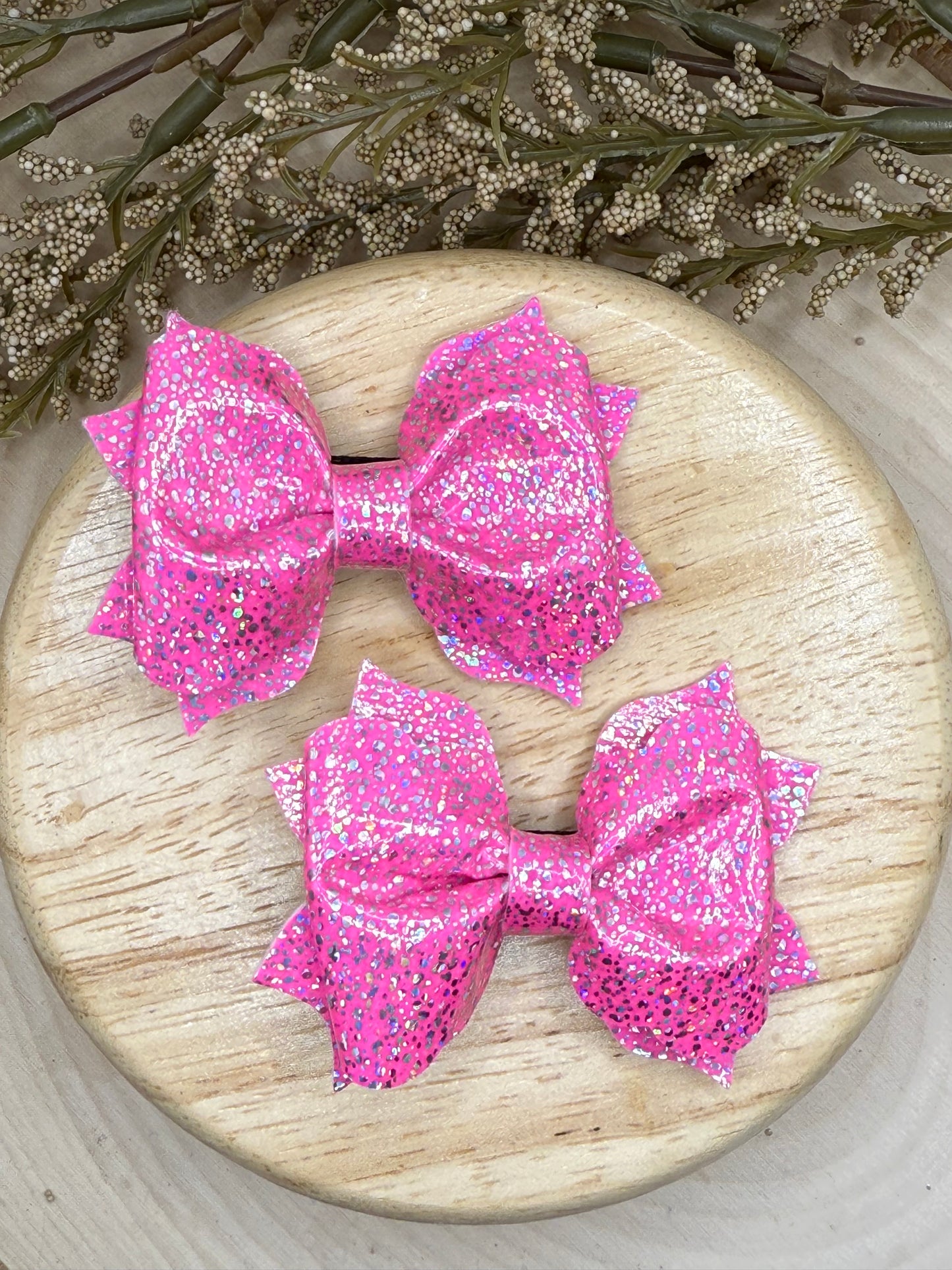 Small Poppy Pink Shimmer Piggies