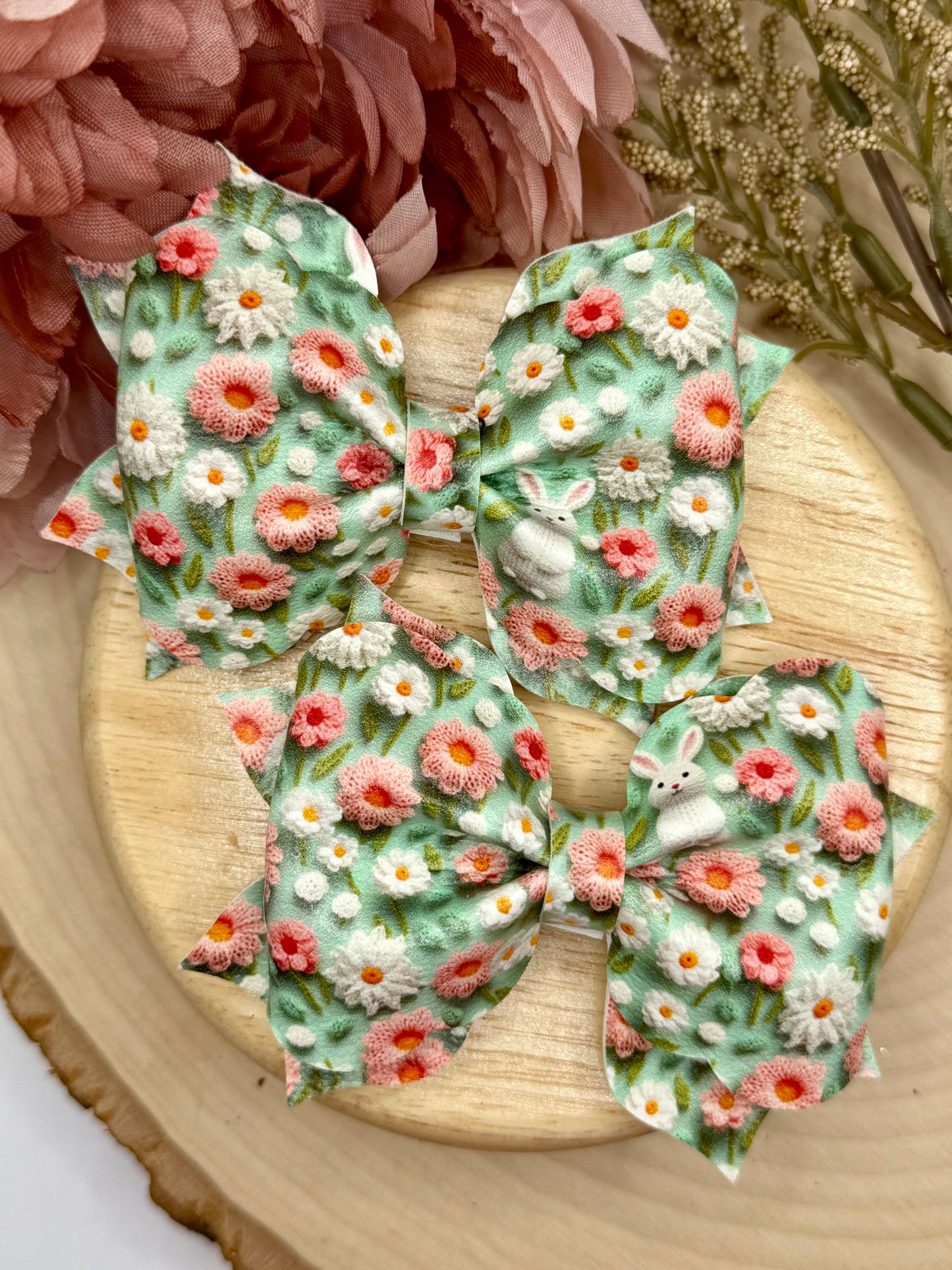 Large Poppy Bunny Floral Piggies