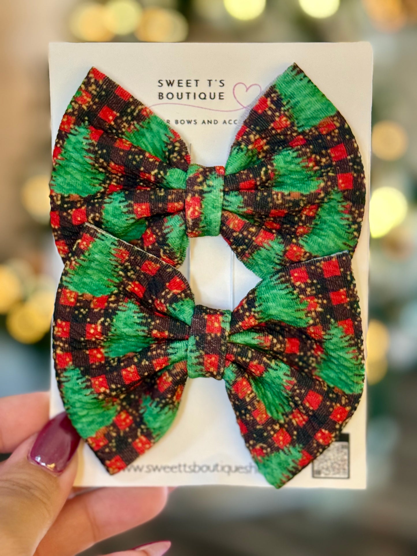 Plaid Tree Flop Piggies
