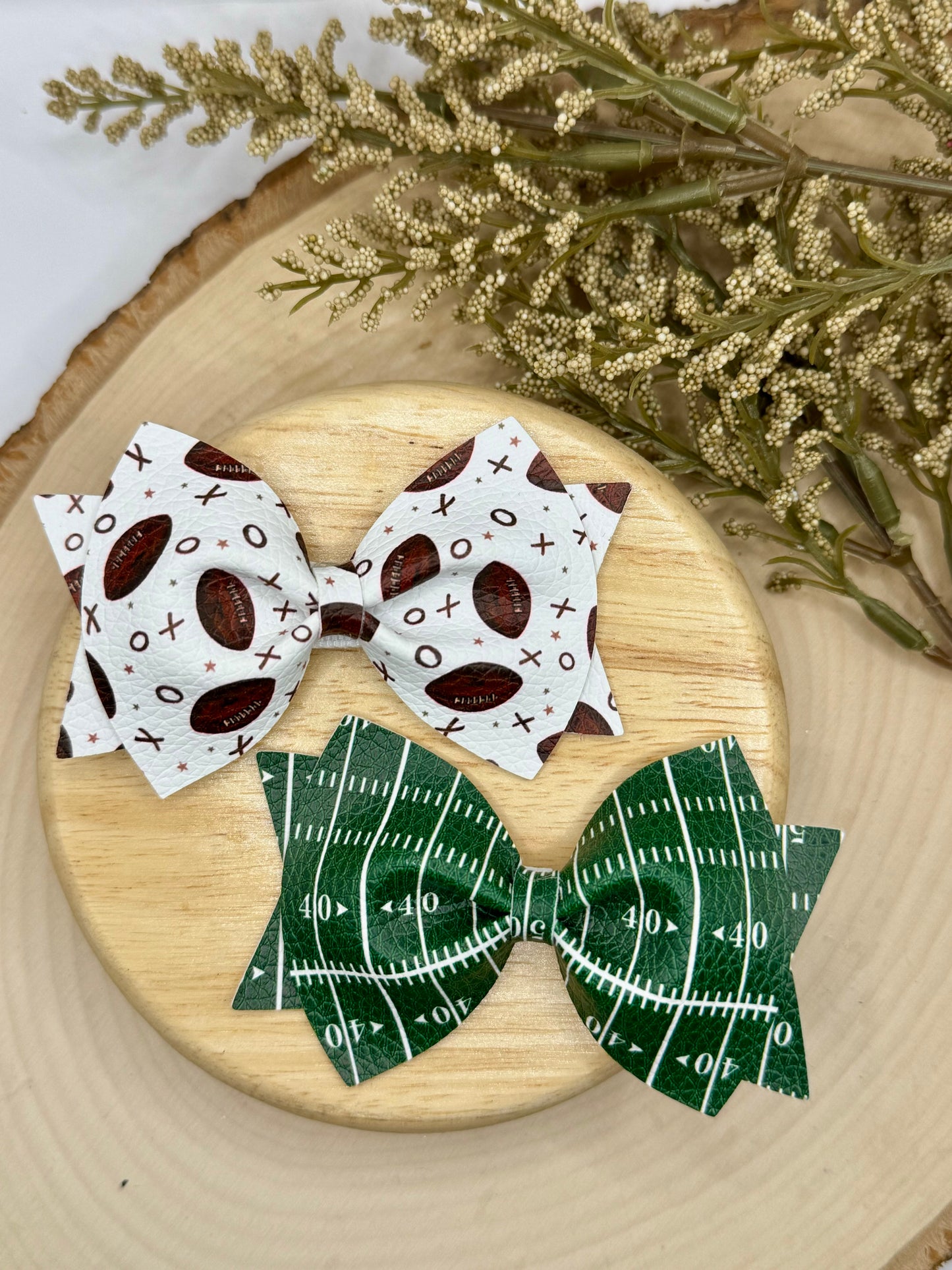 Large Leather Football and Grid Piggies