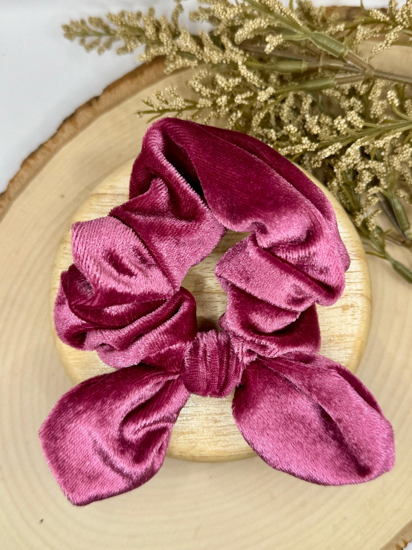 Mauve Velvet Scrunchie