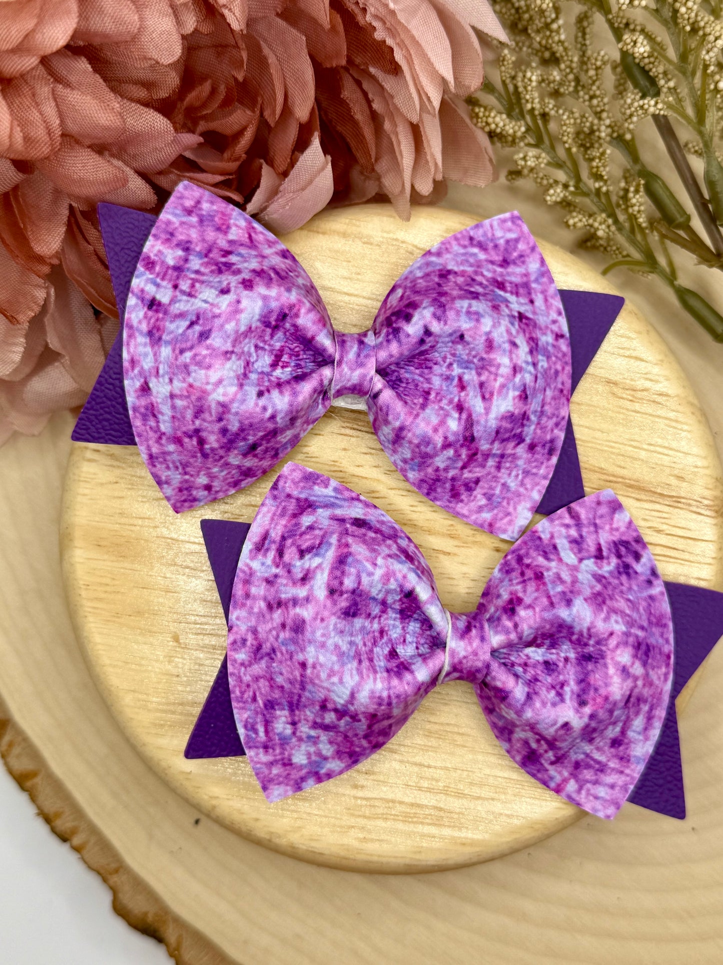 Large Leather Purple Easter Grass Piggies