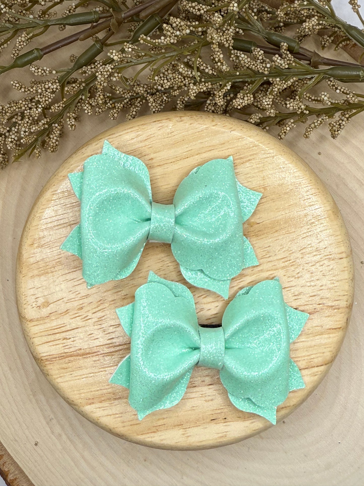 Small Poppy Mint Shimmer Piggies