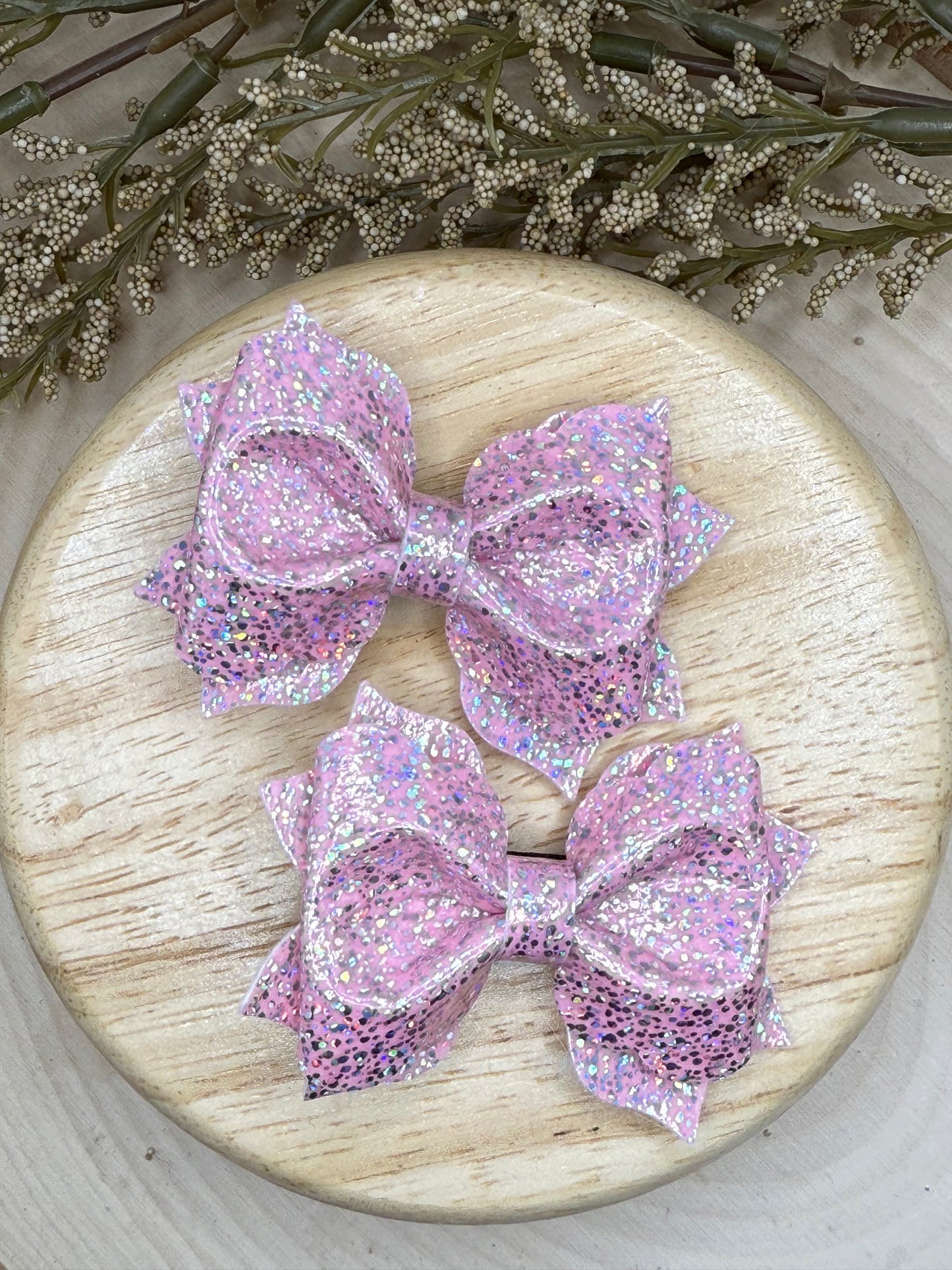 Small Poppy Pink Shimmer Piggies