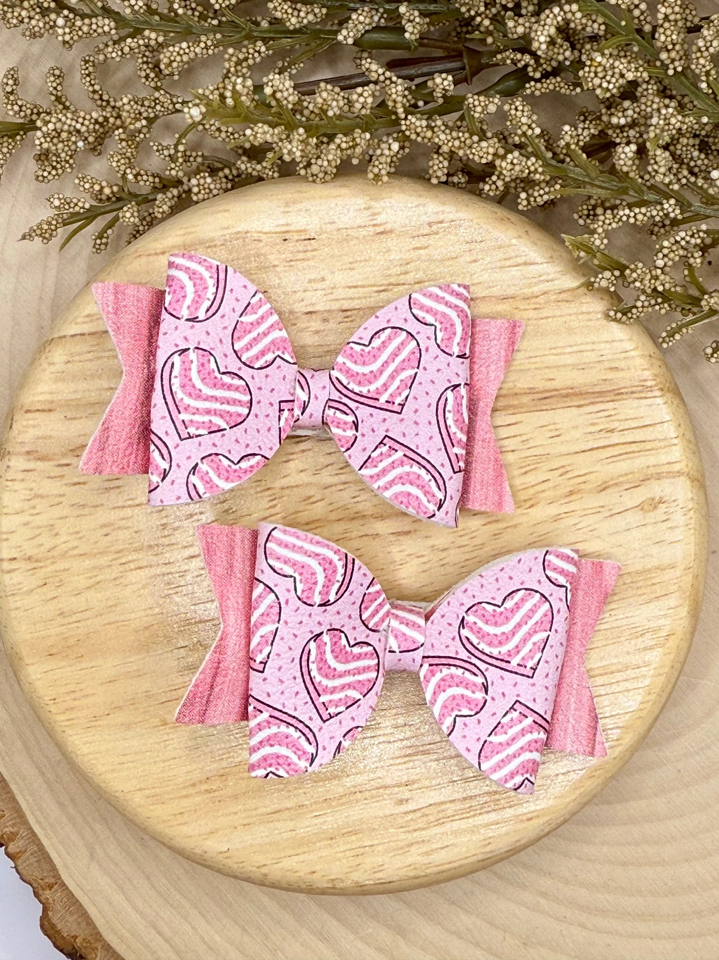 Small Leather Heart Cake Piggies