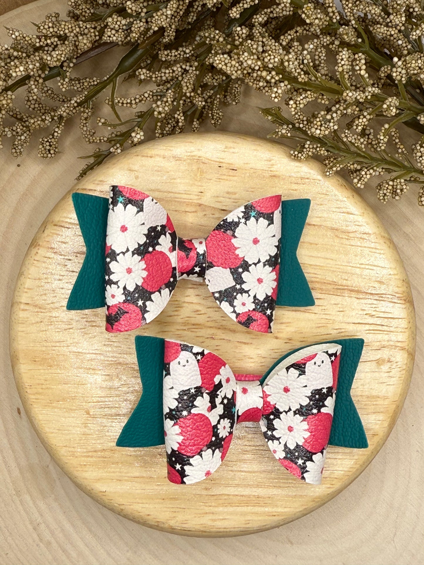 Small Leather Ghost Floral Piggies