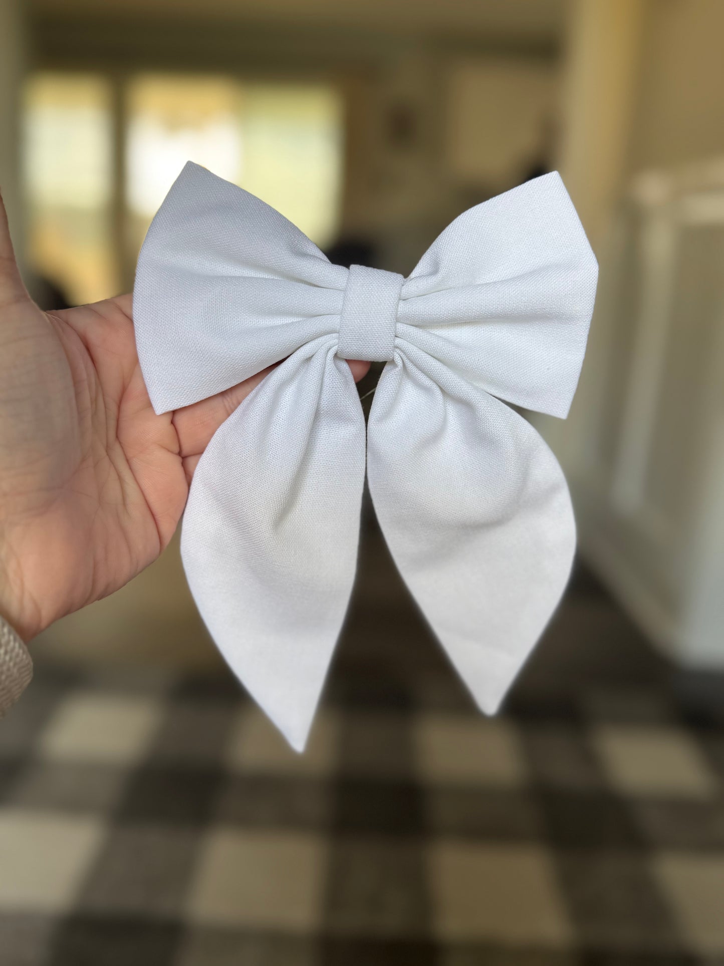 White Coquette Bow