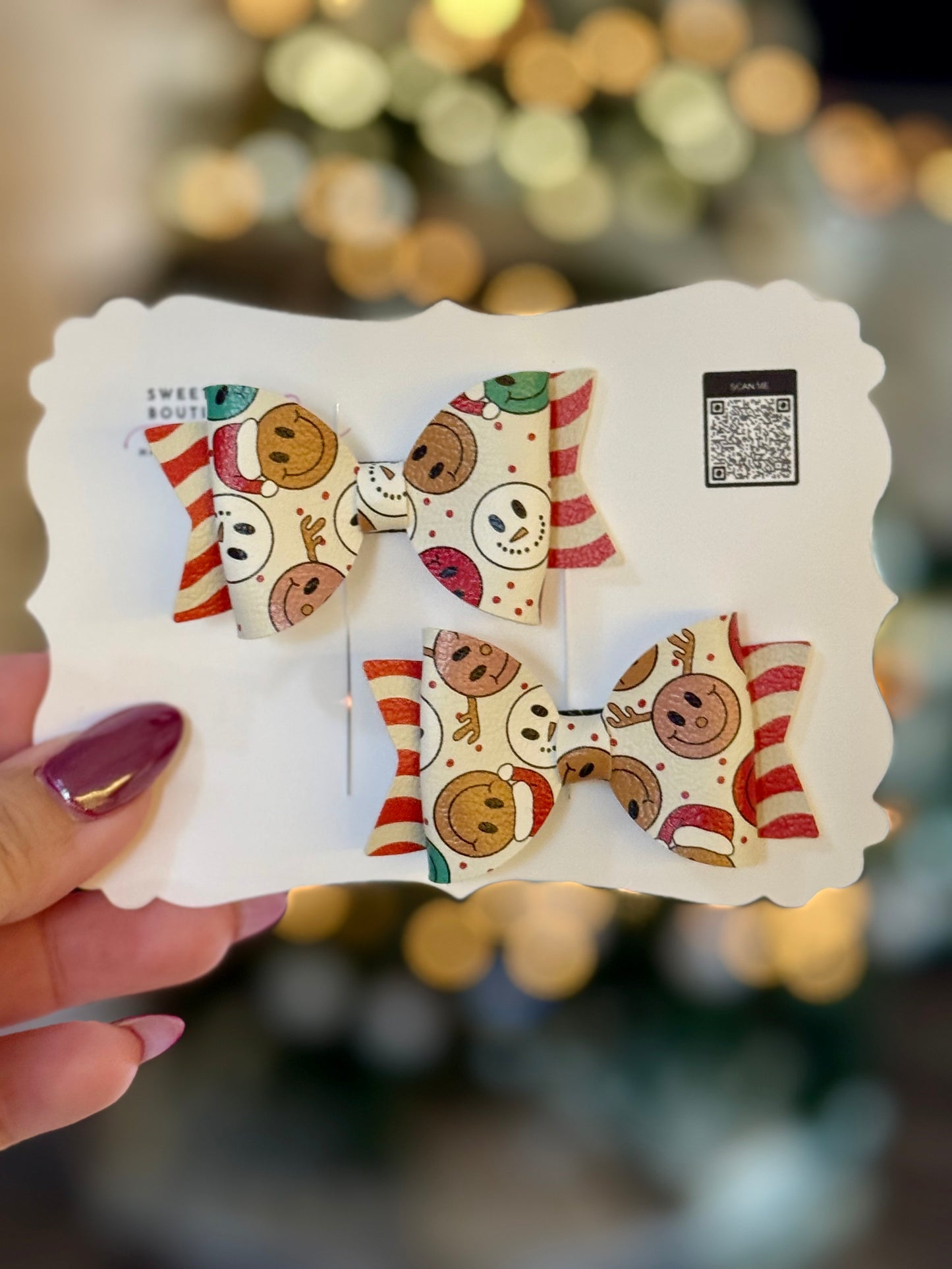 Small Leather Smile Christmas Piggies