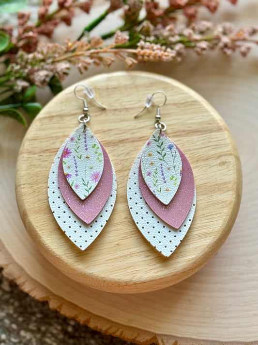 Floral Leaf Earrings