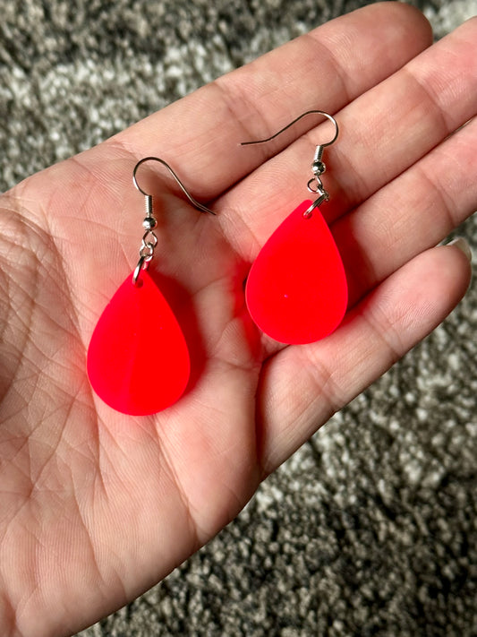 Mini Resin Teardrop Earrings