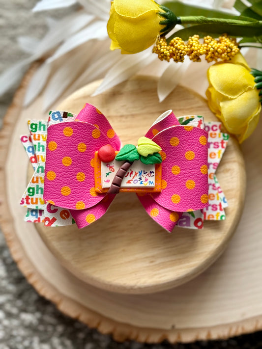 Letter Tree Dot Clay Bow