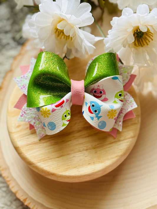 Shark Family Twisty Twirl Bow