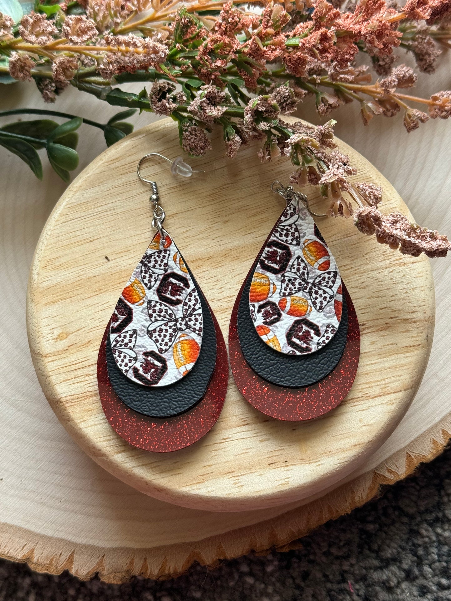 Gamecock Teardrop Earrings