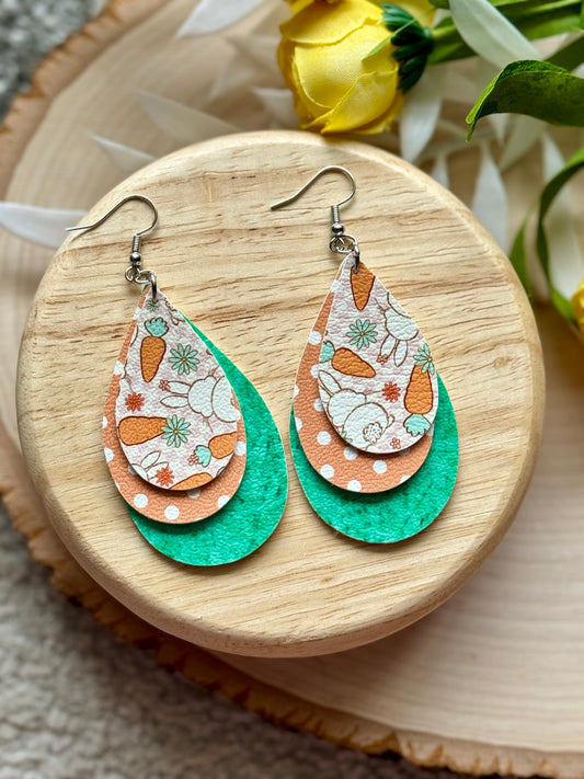 Bunny Fluff Teardrop Earrings