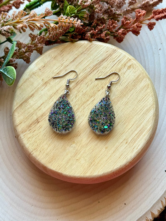 Peacock Mini Teardrop Earrings