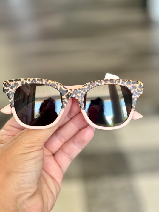 Light Pink Cheetah Kid Sunnies