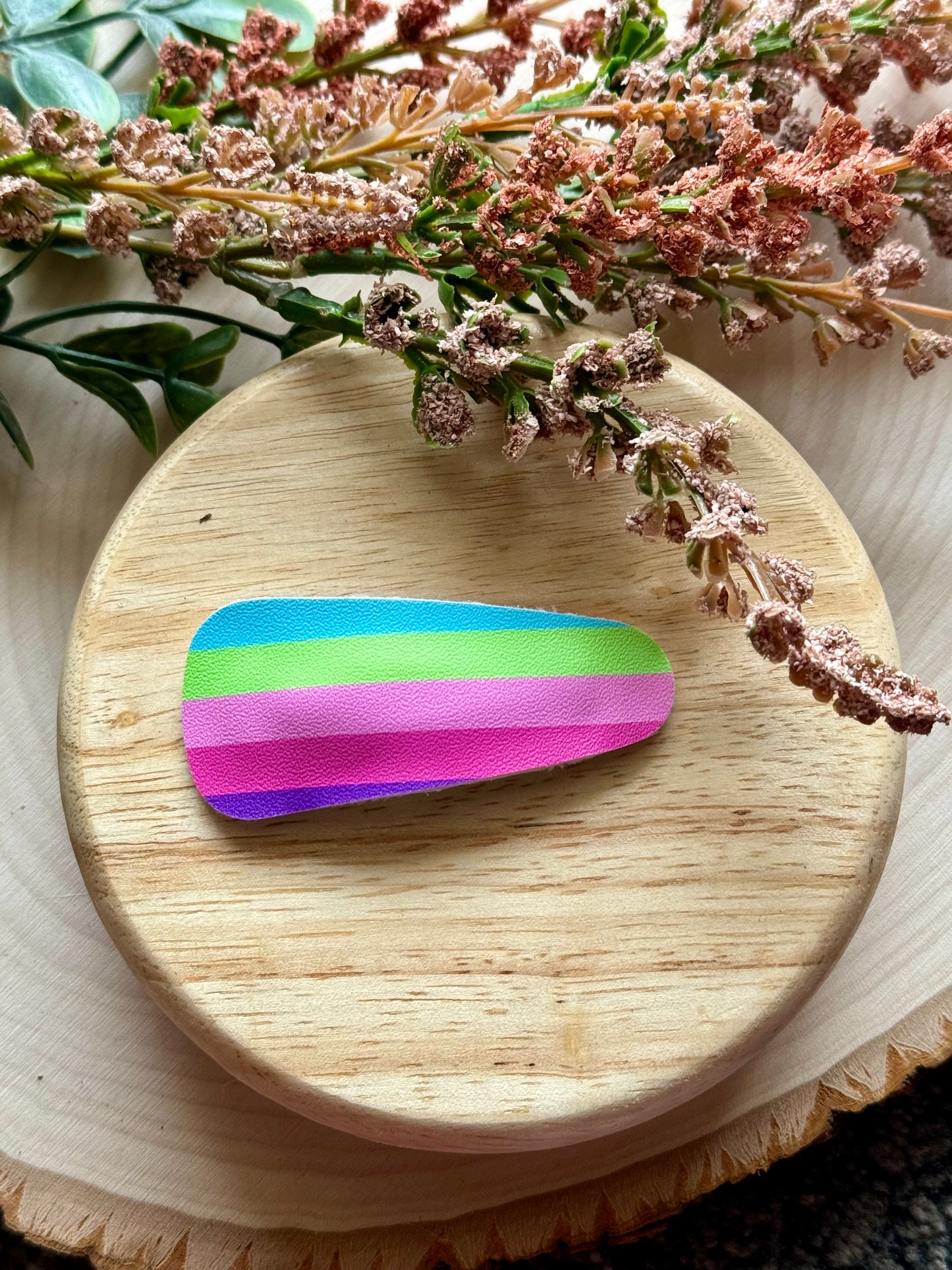 Single Colorful Stripe Clip