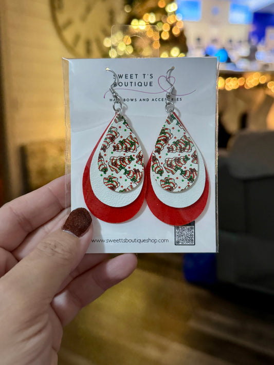 Christmas Tree Cakes Teardrop Earrings