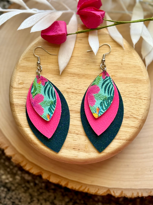 Tropical Leaf Earrings