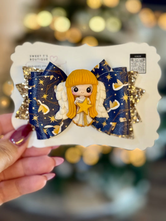 Clay Angel Leather Bow