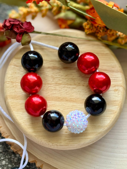 Red and Black Chunky Necklace