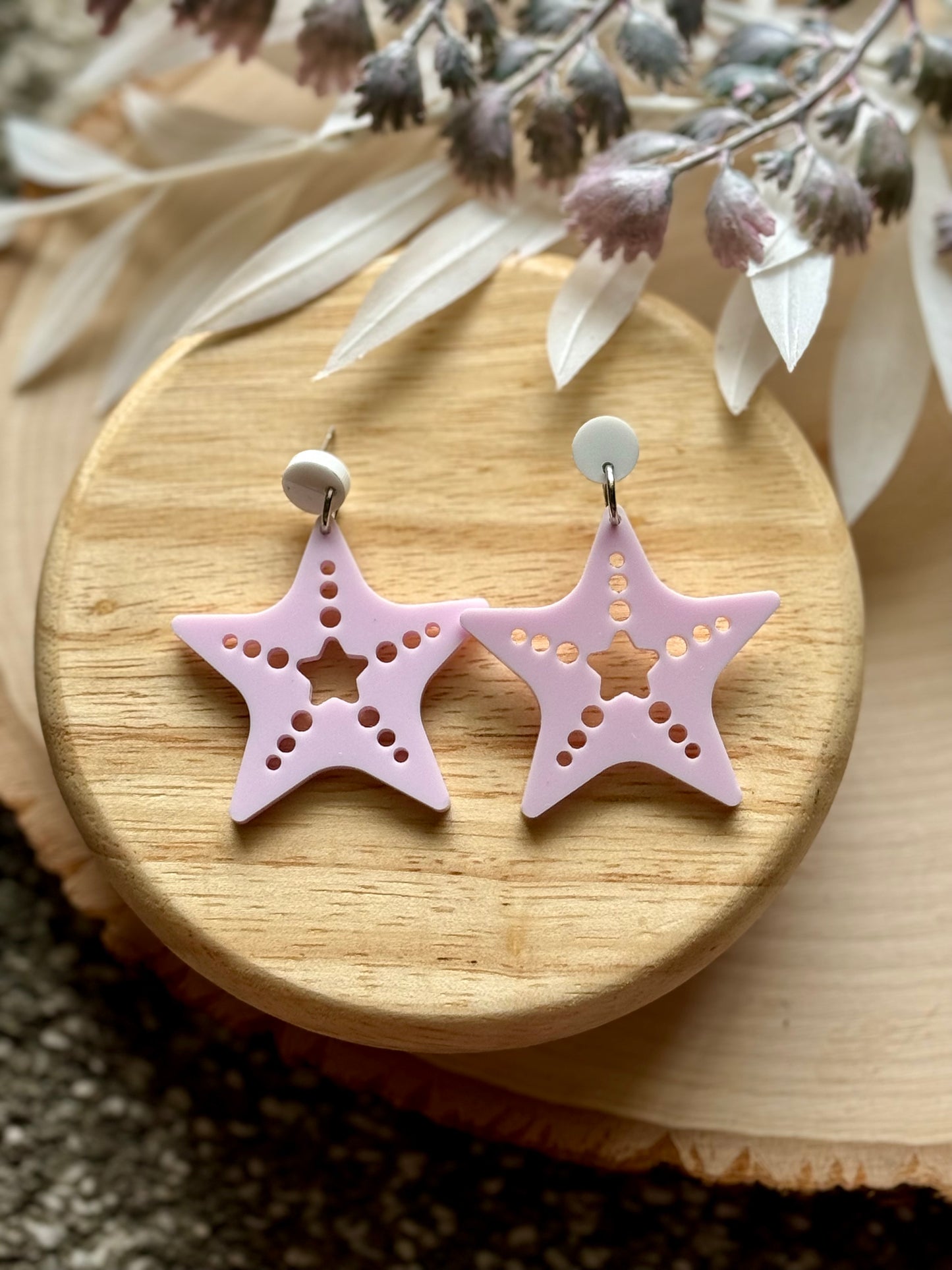 Star Fish Acrylic Resin Earrings