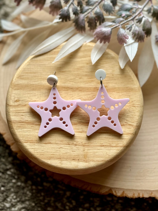 Star Fish Acrylic Resin Earrings