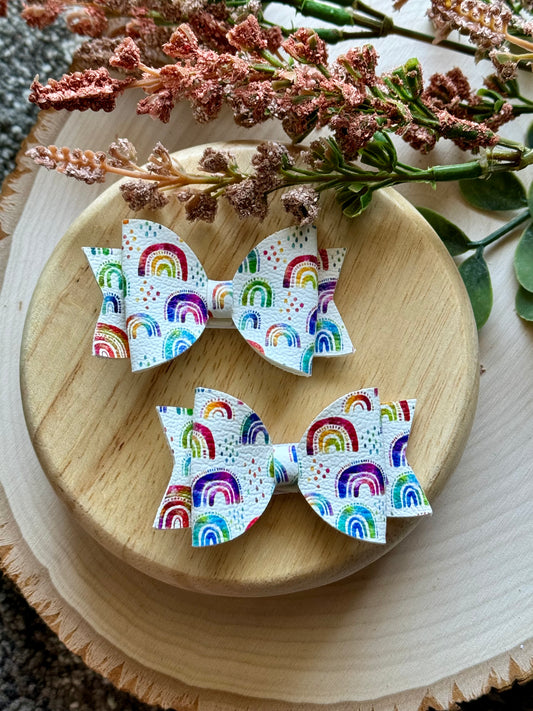 Small Leather Rainbow Piggies