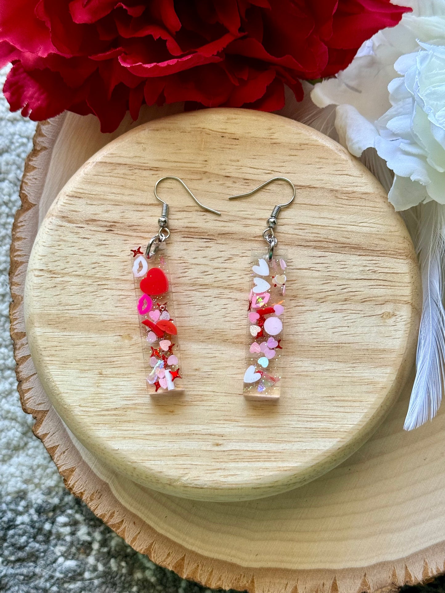 Valentine Mix Bar Dangle Resin Earring