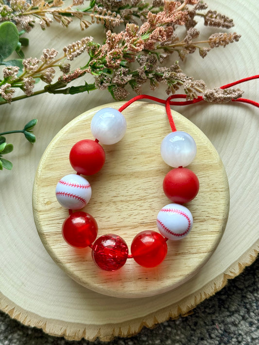 Red Baseball Necklace