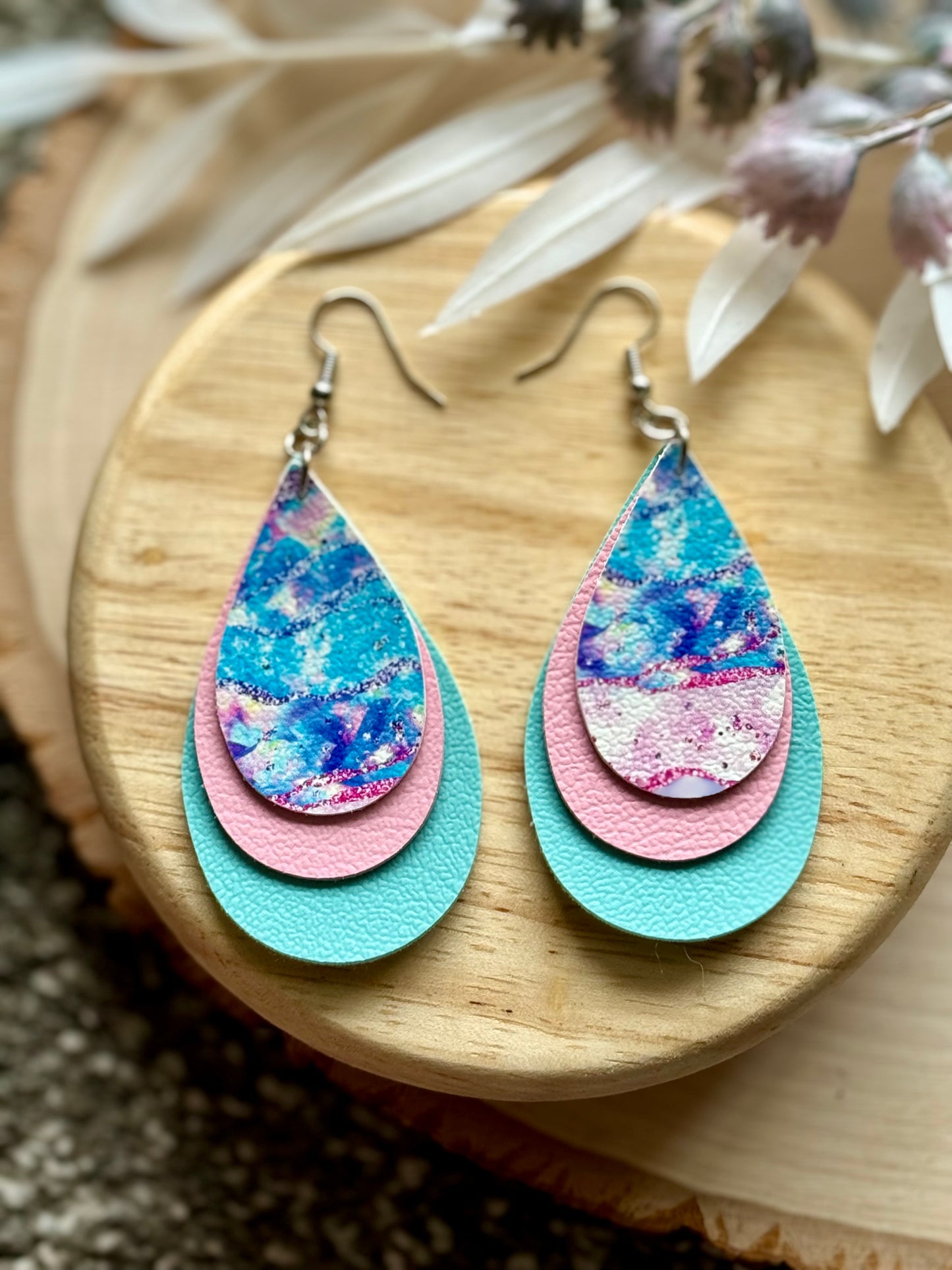 Mermaid Waves Teardrop Earrings