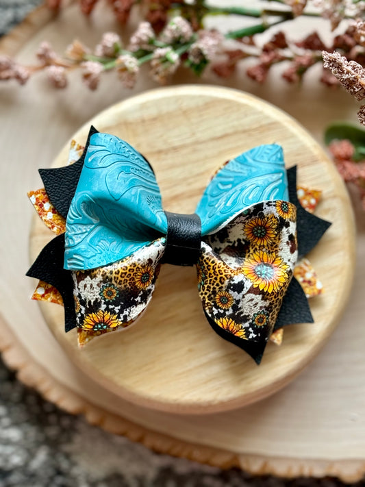 Sunflower Twisty Twirl Bow