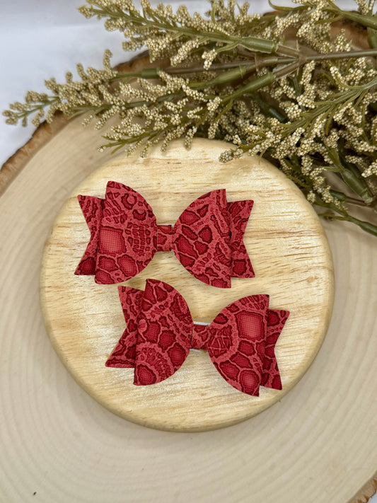 Small Leather Red Lace Piggies