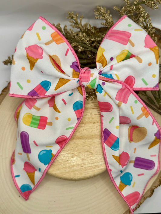 Large Fabric Ice Cream Bow