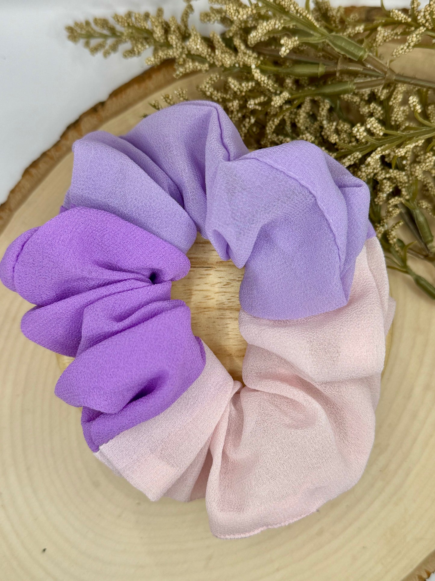 Purple Chiffon Scrunchie